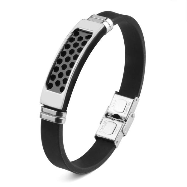 charm bracelets gridding silica gel stainless steel silver color fastener grooved office and leisure bangles for men, Golden;silver
charm bracelets gridding silica gel stainless steel silver color fastener grooved office and leisure bangles for men, Golden;silver
