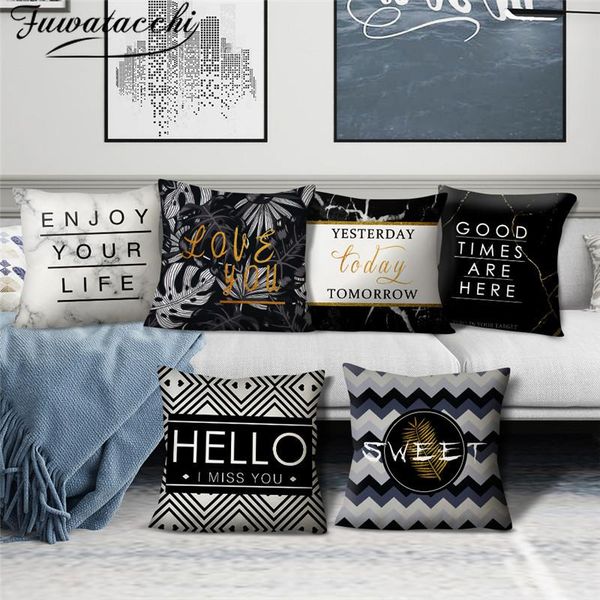 cushion/decorative pillow fuwatacchi black geometric cushion cover soft home wave decorative living room bed sofa 45x45cm
cushion/decorative pillow fuwatacchi black geometric cushion cover soft home wave decorative living room bed sofa 45x45cm