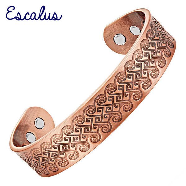 escalus vintage pure copper magnetic bangle for men energy bracelet healing fashion charm bangles new jewelry wristband q0720, Black
escalus vintage pure copper magnetic bangle for men energy bracelet healing fashion charm bangles new jewelry wristband q0720, Black