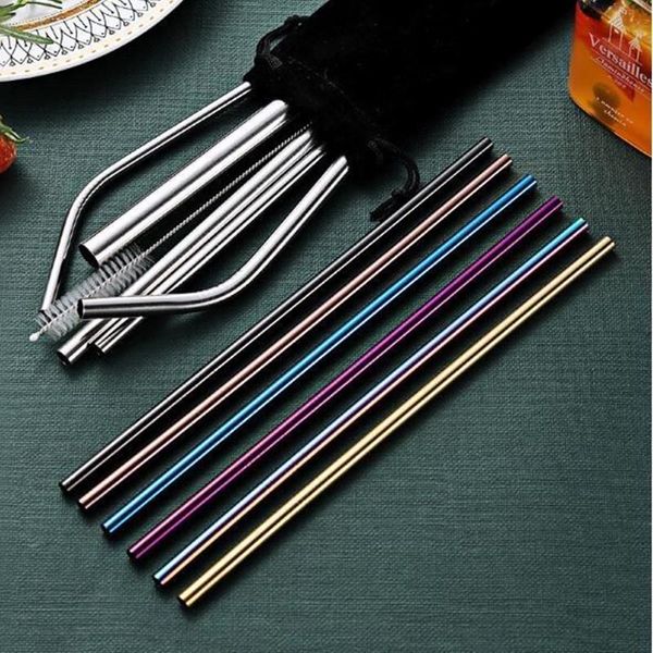 reusable metal straws set with cleaner brush 304 stainless steel drinking straw milk drinkware bar party accessory
reusable metal straws set with cleaner brush 304 stainless steel drinking straw milk drinkware bar party accessory