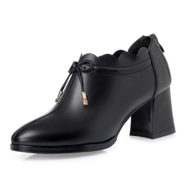 dress shoes women high heel 2021 autumn genuine leather square head fashion, Black
dress shoes women high heel 2021 autumn genuine leather square head fashion, Black
