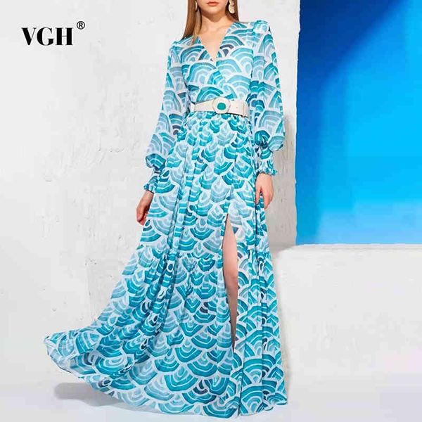 vgh blue print elegant dress for women v neck lantern long sleeve high waist sashes slim split maxi dresses female spring 210421, Black;gray
vgh blue print elegant dress for women v neck lantern long sleeve high waist sashes slim split maxi dresses female spring 210421, Black;gray