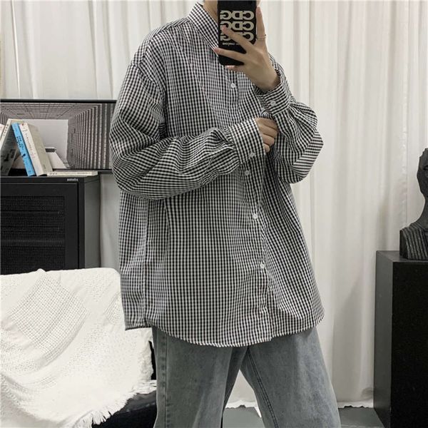 men's casual shirts shirt plaid spring and autumn hong kong style trend yuansufeng youth korean loose c2gz 3qub, White;black
men's casual shirts shirt plaid spring and autumn hong kong style trend yuansufeng youth korean loose c2gz 3qub, White;black