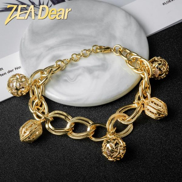 charm bracelets zea dear jewelry fashion for women hand chains link chain ball bracelet engagement gift, Golden;silver
charm bracelets zea dear jewelry fashion for women hand chains link chain ball bracelet engagement gift, Golden;silver