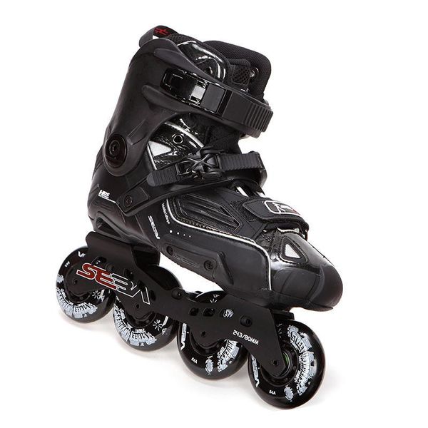 100% original high deluxe hd inline skates black roller skating shoes slalom slide fsk patines adulto &
100% original high deluxe hd inline skates black roller skating shoes slalom slide fsk patines adulto &