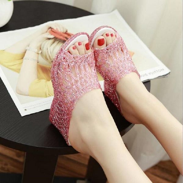 slippers summer fashion women bling crystal peep toe hollow beach ladies cut out open wedges jelly shoes 20210324, Black
slippers summer fashion women bling crystal peep toe hollow beach ladies cut out open wedges jelly shoes 20210324, Black
