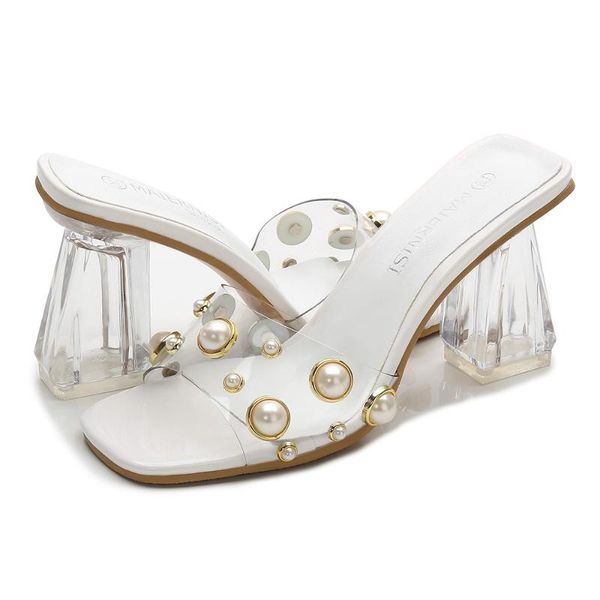 dress shoes maiernisi fashion rhinestone pvc transparent square high heels sandals women slippers party white wedding 46, Black
dress shoes maiernisi fashion rhinestone pvc transparent square high heels sandals women slippers party white wedding 46, Black