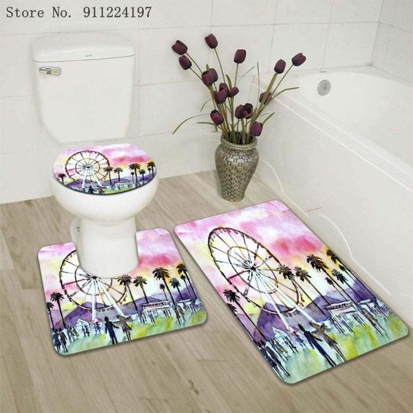 bath accessory set 3d ferris wheel printing mat anti-slip carpet doormat bathroom toilet cover seat rug accessories
bath accessory set 3d ferris wheel printing mat anti-slip carpet doormat bathroom toilet cover seat rug accessories