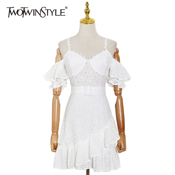 white elegant patchwork lace dress for women v neck short sleeve hollow out mini dresses female summer fashion 210520, Black;gray
white elegant patchwork lace dress for women v neck short sleeve hollow out mini dresses female summer fashion 210520, Black;gray