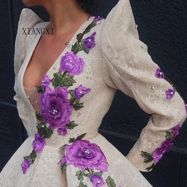 party dresses charing evening long 3d flower appliques full sleeves dress formal gowns vestidos, White;black
party dresses charing evening long 3d flower appliques full sleeves dress formal gowns vestidos, White;black