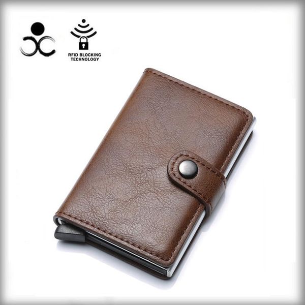 card holders rfid holder men's business accessories protective sleeve wallet metal bank, Brown;gray
card holders rfid holder men's business accessories protective sleeve wallet metal bank, Brown;gray