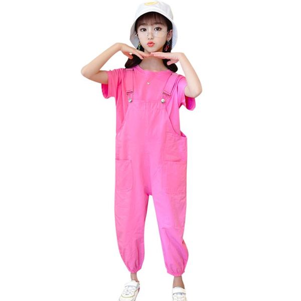 clothing sets girls clothes solid tshirt + jumpsuit teenage summer for casual style children's tracksuits, White
clothing sets girls clothes solid tshirt + jumpsuit teenage summer for casual style children's tracksuits, White