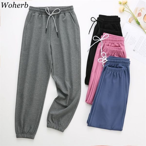 casual drawstring sweatpants women autumn winter loose solid elastic waist korean fashion modis harem pants femme 210519, Black;white
casual drawstring sweatpants women autumn winter loose solid elastic waist korean fashion modis harem pants femme 210519, Black;white