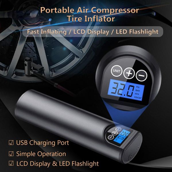 power tool sets 12v 150psi air pump tire inflator handheld 2000mah rechargeable compressor with pressure gauge led lighting auto shut off
power tool sets 12v 150psi air pump tire inflator handheld 2000mah rechargeable compressor with pressure gauge led lighting auto shut off
