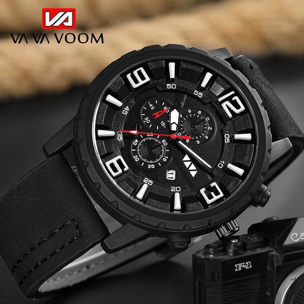 wristwatches va voom date quartz watch men casual military sports watches leather wristwatch male clock relogio masculino, Slivery;brown
wristwatches va voom date quartz watch men casual military sports watches leather wristwatch male clock relogio masculino, Slivery;brown