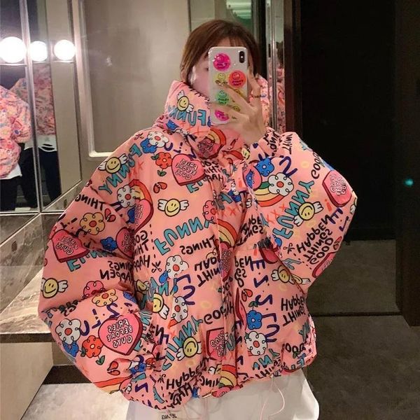 women's down & parkas puffy jacket on christmas eve graffiti loose bubble coat thick warm women winter the, Black
women's down & parkas puffy jacket on christmas eve graffiti loose bubble coat thick warm women winter the, Black