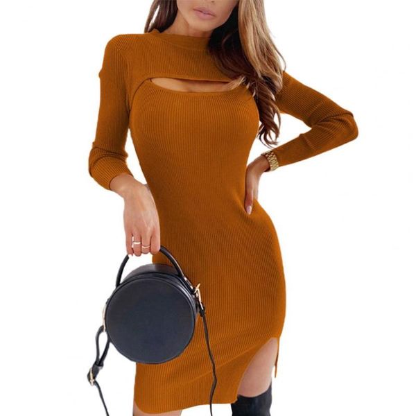 casual dresses women bodycon 2021 autumn slims fit solid color hollow out o neck long sleeve slit sheath mini dress club, Black;gray
casual dresses women bodycon 2021 autumn slims fit solid color hollow out o neck long sleeve slit sheath mini dress club, Black;gray