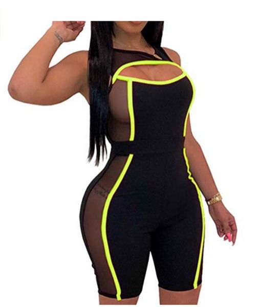 women sleeveless mesh patchwork jumpsuit see through bodysuit one-piece cut off hole rompers beach sports playsuit women's jumpsuits &, Black;white
women sleeveless mesh patchwork jumpsuit see through bodysuit one-piece cut off hole rompers beach sports playsuit women's jumpsuits &, Black;white