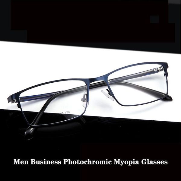 sunglasses men business pochromic myopia glasses comfortable durable rectangular eyewear frame with clear lens minus -0.5 to -6.0, White;black
sunglasses men business pochromic myopia glasses comfortable durable rectangular eyewear frame with clear lens minus -0.5 to -6.0, White;black