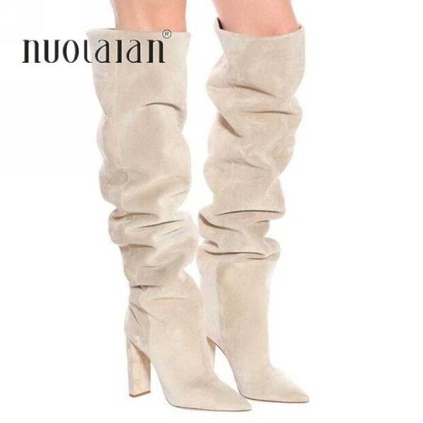 new brand women boots fashion high heels faux suede over the knee high slouchy long boots winter female thigh high boots shoes y0914, Black
new brand women boots fashion high heels faux suede over the knee high slouchy long boots winter female thigh high boots shoes y0914, Black