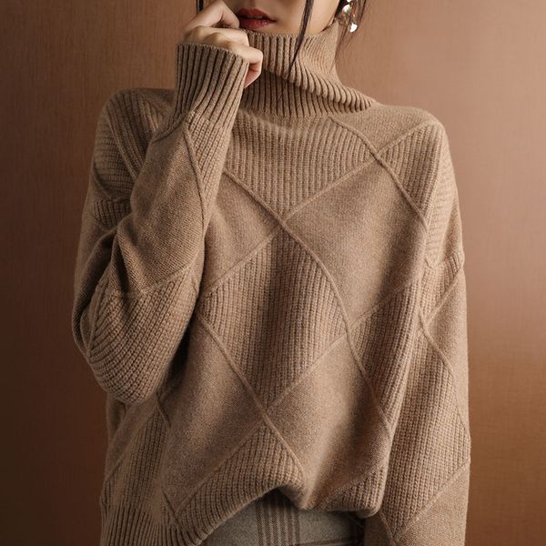 2021 autumn and winter new womens pullover sweater thickened warmth fashion large size knitted wool sweater high collar, White;black
2021 autumn and winter new womens pullover sweater thickened warmth fashion large size knitted wool sweater high collar, White;black