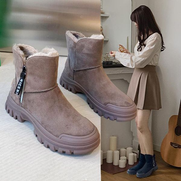 boots snow women's fashion zipper short tube fleece warm cotton shoes winter non-slip thick, Black
boots snow women's fashion zipper short tube fleece warm cotton shoes winter non-slip thick, Black
