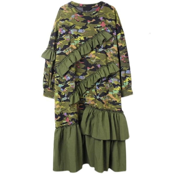 dresses spring cover belly fashion big size dress female fat mm slim and super fairy stitching ruffled sweater long skirt, Black;gray
dresses spring cover belly fashion big size dress female fat mm slim and super fairy stitching ruffled sweater long skirt, Black;gray