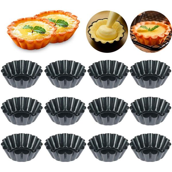 other bakeware 12pcs black reusable non-stick egg tart mould carbon steel mini pans cupcake tartlet baking mold muffin cup
other bakeware 12pcs black reusable non-stick egg tart mould carbon steel mini pans cupcake tartlet baking mold muffin cup
