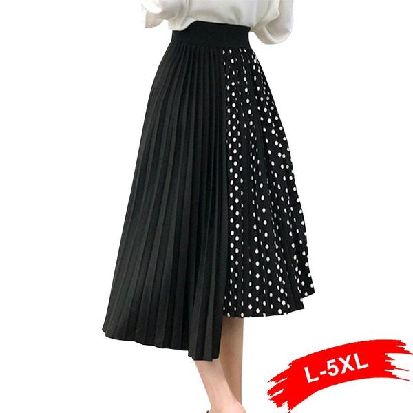 plus size pants harajuku high waist polka dot contrast color chiffon irrgular skirts 4xl streetwear pleated skirt faldas mujer ladies, Black
plus size pants harajuku high waist polka dot contrast color chiffon irrgular skirts 4xl streetwear pleated skirt faldas mujer ladies, Black