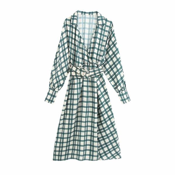 women dress check print v-neck long sleeves elasticated waist belted midi elegant femme robe ropa mujer vestidos 210420, Black;gray
women dress check print v-neck long sleeves elasticated waist belted midi elegant femme robe ropa mujer vestidos 210420, Black;gray