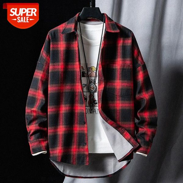 flow loose all-match plaid shirt clothes men's japanese retro casual long-sleeved jacket couple #vf7b, White;black
flow loose all-match plaid shirt clothes men's japanese retro casual long-sleeved jacket couple #vf7b, White;black