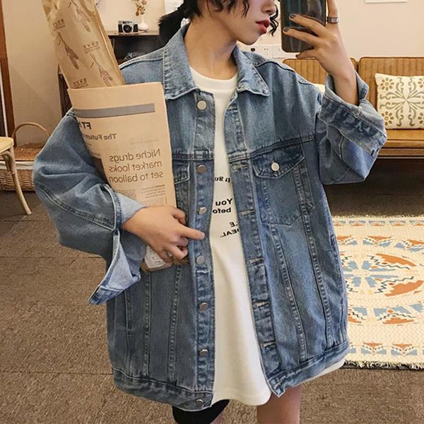 women's jackets oversized loose denim jacket women spring autumn long sleeve jeans plus size blue basic coats outerwear chaqueta mujer, Black;brown
women's jackets oversized loose denim jacket women spring autumn long sleeve jeans plus size blue basic coats outerwear chaqueta mujer, Black;brown