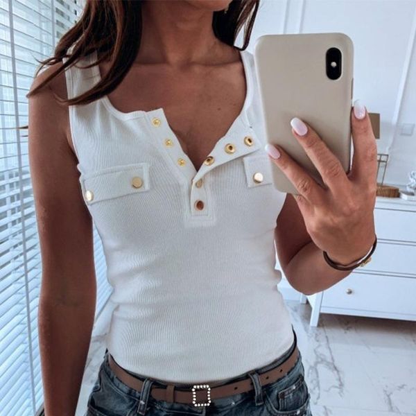 women's t-shirt v-neck solid straps low pocket crop tight 2021 summer women button sleeveless vest female skinny, White
women's t-shirt v-neck solid straps low pocket crop tight 2021 summer women button sleeveless vest female skinny, White