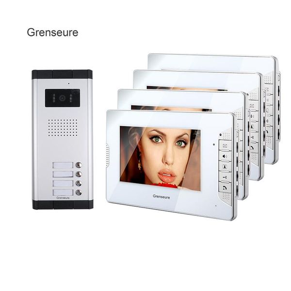 7" color screen video intercom door phone system 4 monitors 1 doorbell camera for 2 house family in stock phones
7" color screen video intercom door phone system 4 monitors 1 doorbell camera for 2 house family in stock phones