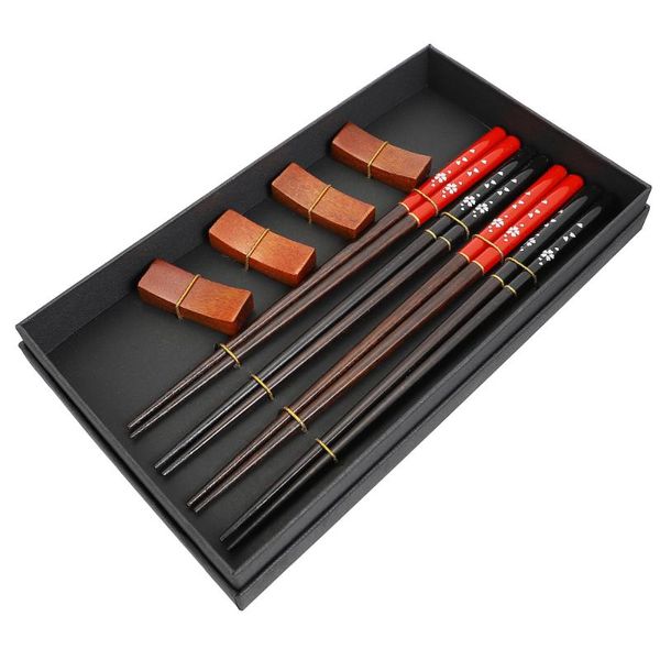 chopsticks 1 set wooden 4 pairs of chopstick holder
chopsticks 1 set wooden 4 pairs of chopstick holder