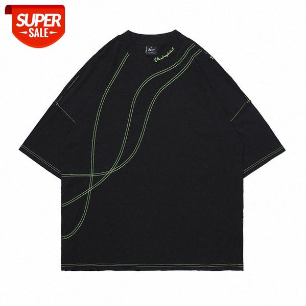 european and american high street simple short-sleeved tee loose oversize irregular stitching t-shirt men #7i64, White;black
european and american high street simple short-sleeved tee loose oversize irregular stitching t-shirt men #7i64, White;black