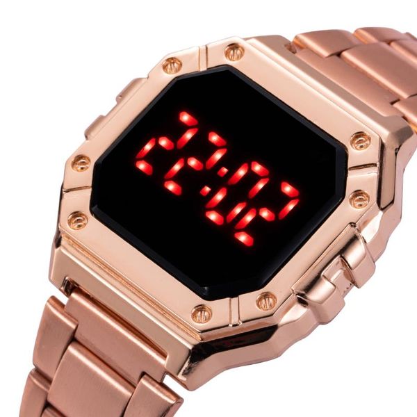 wristwatches digital watch women men luxury stainless steel strap wrist watches womens alloy dial women's electronic clock reloj muje, Slivery;brown
wristwatches digital watch women men luxury stainless steel strap wrist watches womens alloy dial women's electronic clock reloj muje, Slivery;brown