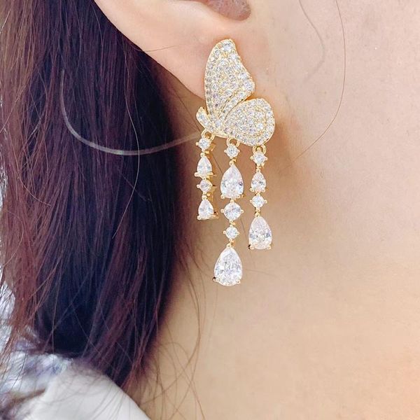 dangle & chandelier trendy butterfly shape cubic zirconia long pendant wedding party big earrings fashion jewelry e10058, Silver
dangle & chandelier trendy butterfly shape cubic zirconia long pendant wedding party big earrings fashion jewelry e10058, Silver