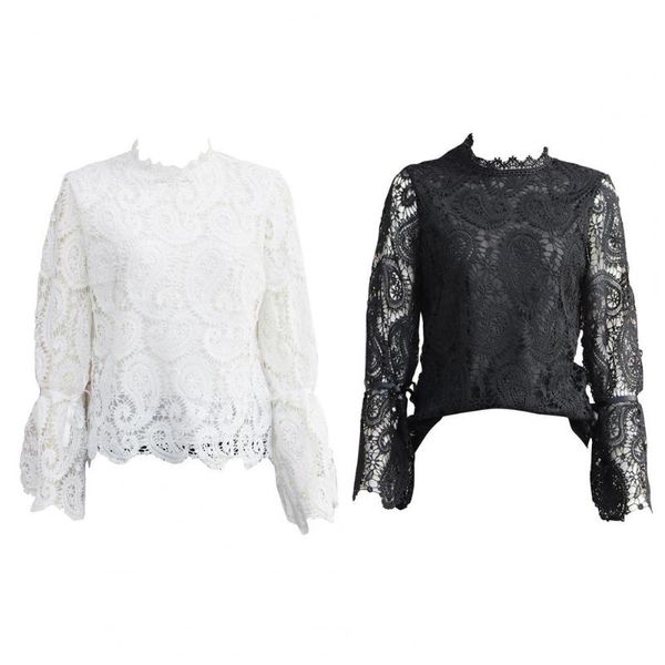 women's blouses & shirts loose hollow design long sleeve fashion women lace for daily wear patchwork shirt all-match blouse, White
women's blouses & shirts loose hollow design long sleeve fashion women lace for daily wear patchwork shirt all-match blouse, White
