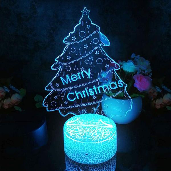 night lights 3d light colorful christmas tree lamp acrylic usb touch sensor kid's gift bedroom table for home x'mas decoration
night lights 3d light colorful christmas tree lamp acrylic usb touch sensor kid's gift bedroom table for home x'mas decoration