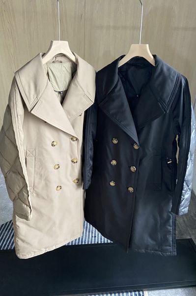 2021 new european station double-breasted classic khaki waist-tight windbreaker down jacket coat womens coat, Black
2021 new european station double-breasted classic khaki waist-tight windbreaker down jacket coat womens coat, Black