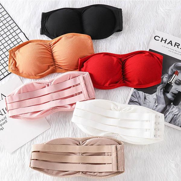 bustiers & corsets seamless tube one piece women invisible bra intimates strapless pads bustier bandeau breathable wrapped chest underw, Black;white
bustiers & corsets seamless tube one piece women invisible bra intimates strapless pads bustier bandeau breathable wrapped chest underw, Black;white