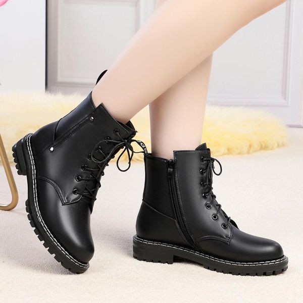 asumer plus size 34-43 genuine leather snowboots women warm woolen ladies winter women's boots, Black
asumer plus size 34-43 genuine leather snowboots women warm woolen ladies winter women's boots, Black