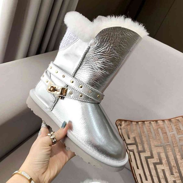 designer winter snow boots platform women fashion real leather slip-on fur rivets buckle lady short booties size 35-40, Black
designer winter snow boots platform women fashion real leather slip-on fur rivets buckle lady short booties size 35-40, Black