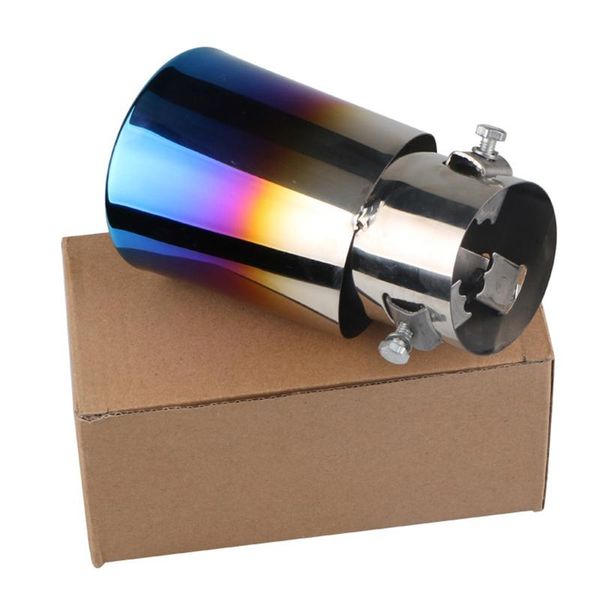 motorcycle exhaust system car muffler tip round stainless steel blue tail pipe universal accessories
motorcycle exhaust system car muffler tip round stainless steel blue tail pipe universal accessories