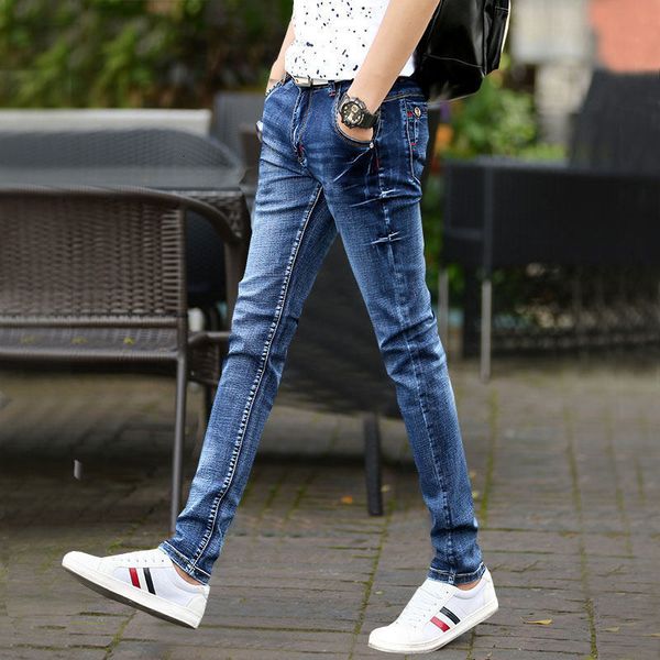 men's jeans wholesale fashion denim long pants casual thicken autumn trend winter models slim feet pencil jeans ewvh, Blue
men's jeans wholesale fashion denim long pants casual thicken autumn trend winter models slim feet pencil jeans ewvh, Blue