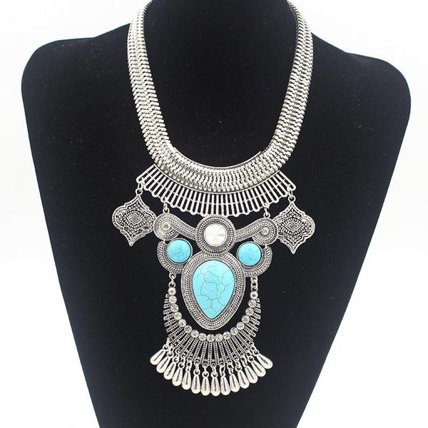 earrings & necklace fashion jewelry set women exaggerated punk collar female accessories, Silver
earrings & necklace fashion jewelry set women exaggerated punk collar female accessories, Silver