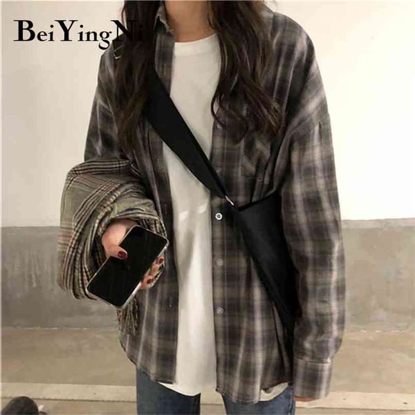fashion plaid shirts female vintage preppy loose harajuku blouses women casual long sleeve blusa woman retro 210506, White
fashion plaid shirts female vintage preppy loose harajuku blouses women casual long sleeve blusa woman retro 210506, White
