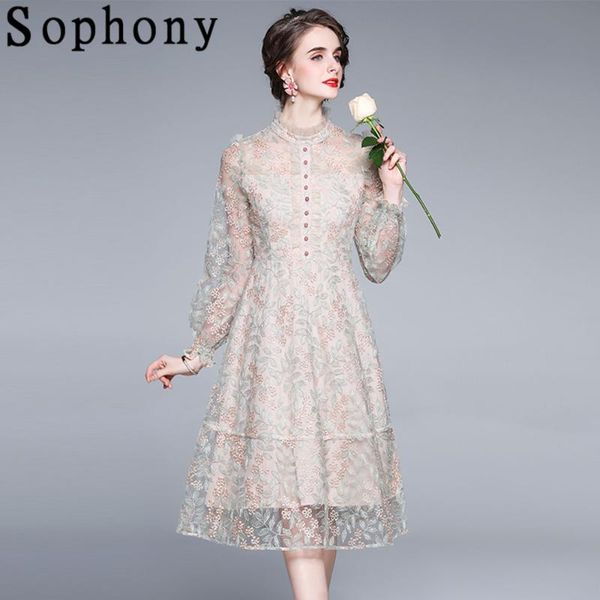 casual dresses auutmn elegant embroidery gauze dress woman stand collar lantern sleeve mesh party 2021 runway vestido s69943, Black;gray
casual dresses auutmn elegant embroidery gauze dress woman stand collar lantern sleeve mesh party 2021 runway vestido s69943, Black;gray