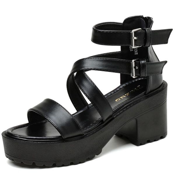 sandals quality zipper 2021 leisure square heels comfy for walking platform summer fashion gladiator shoes women, Black
sandals quality zipper 2021 leisure square heels comfy for walking platform summer fashion gladiator shoes women, Black